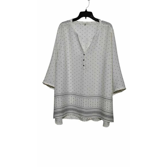 Maurices Tops - Maurices Womens Blouse Shirt Plus Size 3X. EUC Black/White Sheer